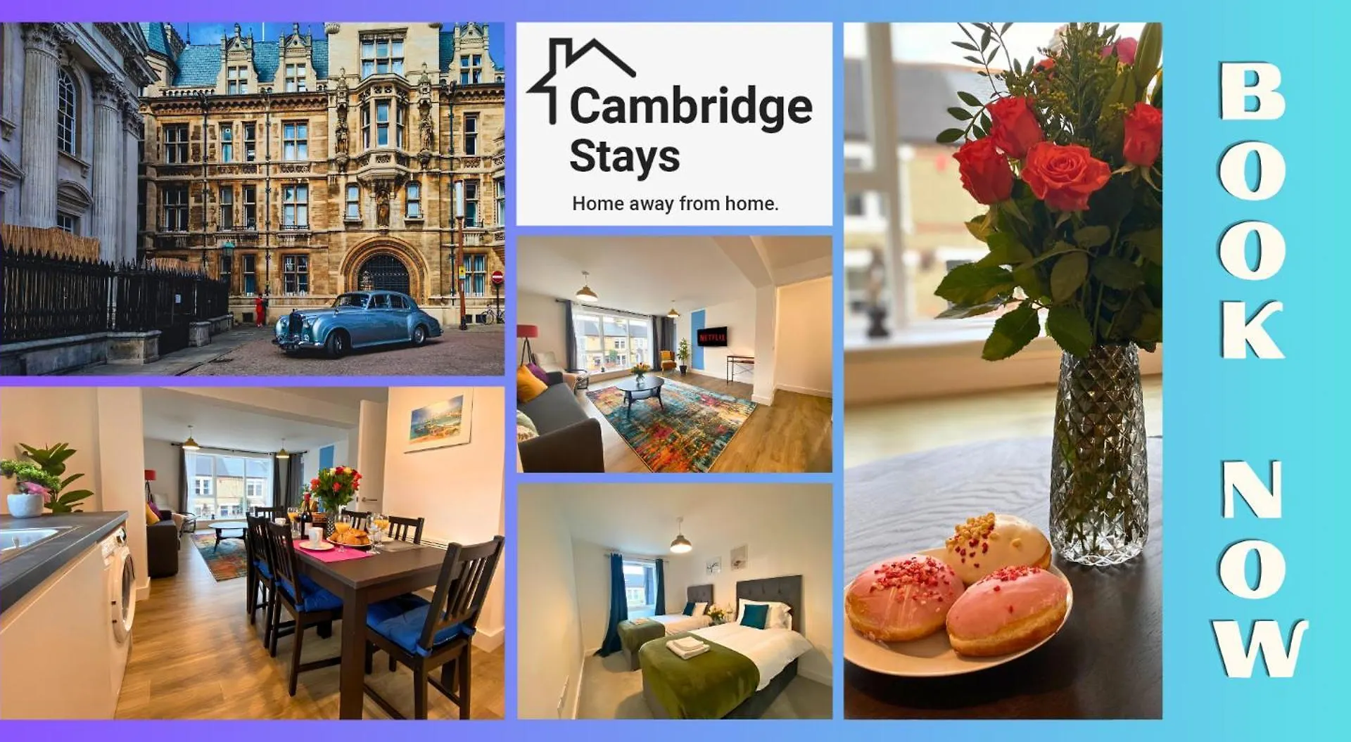 Apartment Cambridge Stays Central Apart Hotel 2Br Flats-Easy Walk To City Centre-Parking-Balcony